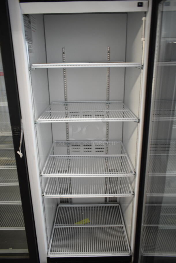 2019 Habco SE18 Metal Commercial Single Door Reach In Cooler Merchandiser w/ Poly Coated Racks. 115 Volts, 1 Phase. Tested and Working! - Image 2 of 3