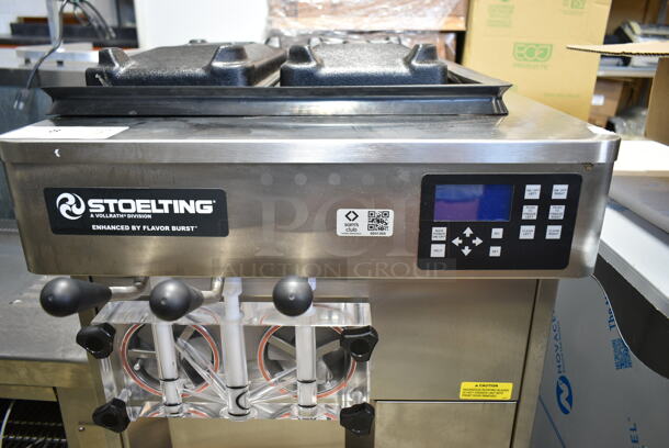 BRAND NEW! 2024 Stoelting F131-38I2-SAMS Stainless Steel Commercial Air Cooled Countertop 2 Flavor w/ Twist Soft Serve Ice Cream Machine. 208-240 Volts, 1 Phase. - Image 5 of 11
