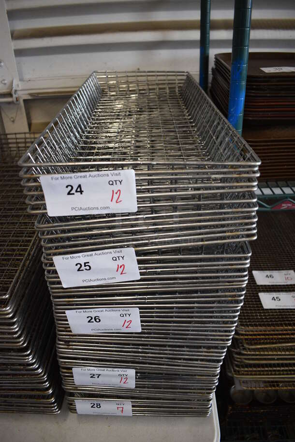 12 Metal Wire Baskets. 10.5x26.5x2. 12 Times Your Bid! - Image 4 of 4