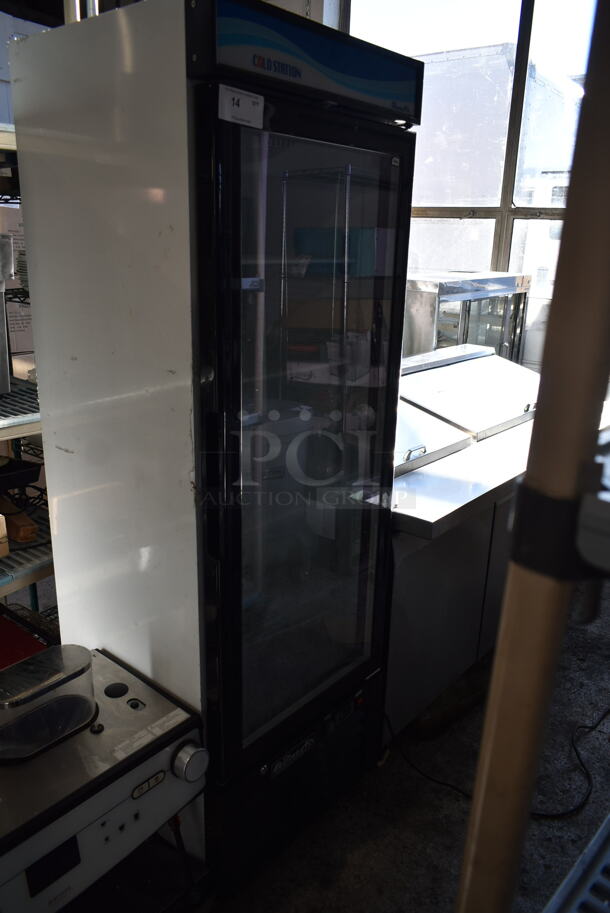 Blue Air BKGM14 Metal Commercial Single Door Reach In Cooler Merchandiser w/ Poly Coated Racks. 115 Volts, 1 Phase. Tested and Powers On But Does Not Get Cold - Image 2 of 8