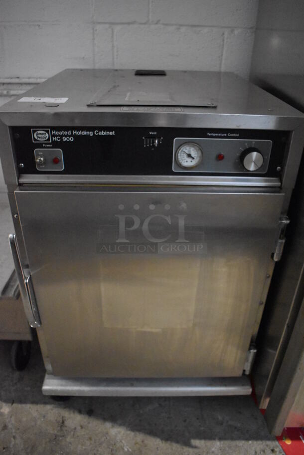 Henny Penny HC 900 Stainless Steel Commercial Heated Holding Cabinet on Commercial Casters. 24x30x37. Tested and Does Not Power On