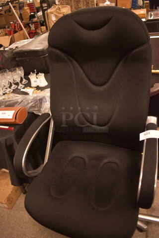 Black Mesh Office Chair on Wheels