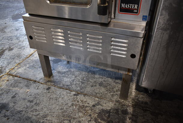 Garland MCO-E-5LE Master 200 Stainless Steel Commercial Natural Gas Powered Half Size Convection Oven w/ View Through Door, Metal Oven Racks and Thermostatic Controls on Metal Legs. - Image 4 of 8