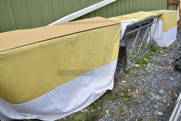 3 Metal Mirrored Counters. 3 Times Your Bid! - Image 1 of 7