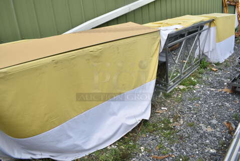3 Metal Mirrored Counters. 3 Times Your Bid!