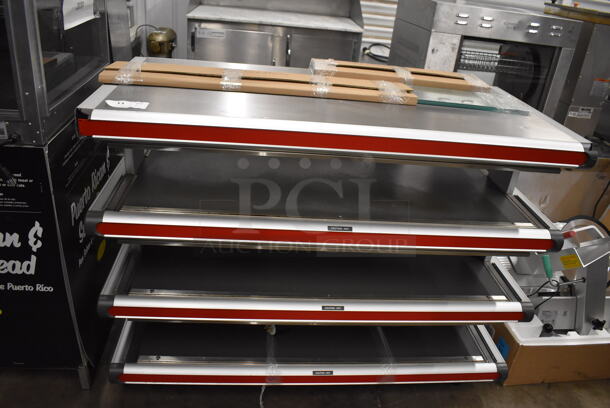Metal Commercial Floor Style 3 Tier Warming Display Case Merchandiser. 250 Volts, 3 Phase. 54x27x40 - Image 2 of 7