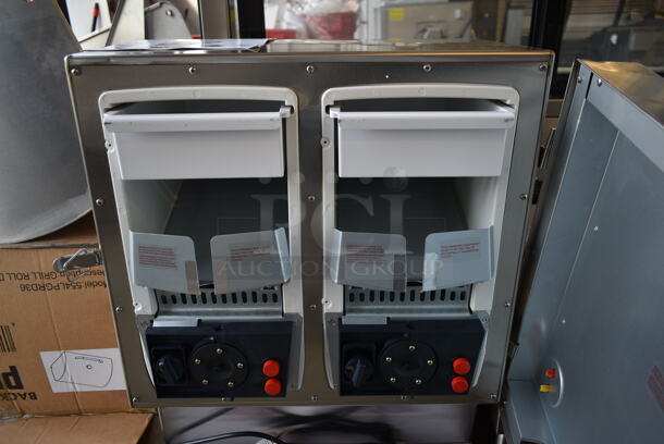BRAND NEW SCRATCH AND DENT! 2023 Carnival King 382CD450 Stainless Steel Commercial Countertop Dual Peristaltic Chili and Cheese Sauce Dispenser. 120 Volts, 1 Phase. Tested and Working! - Image 7 of 10