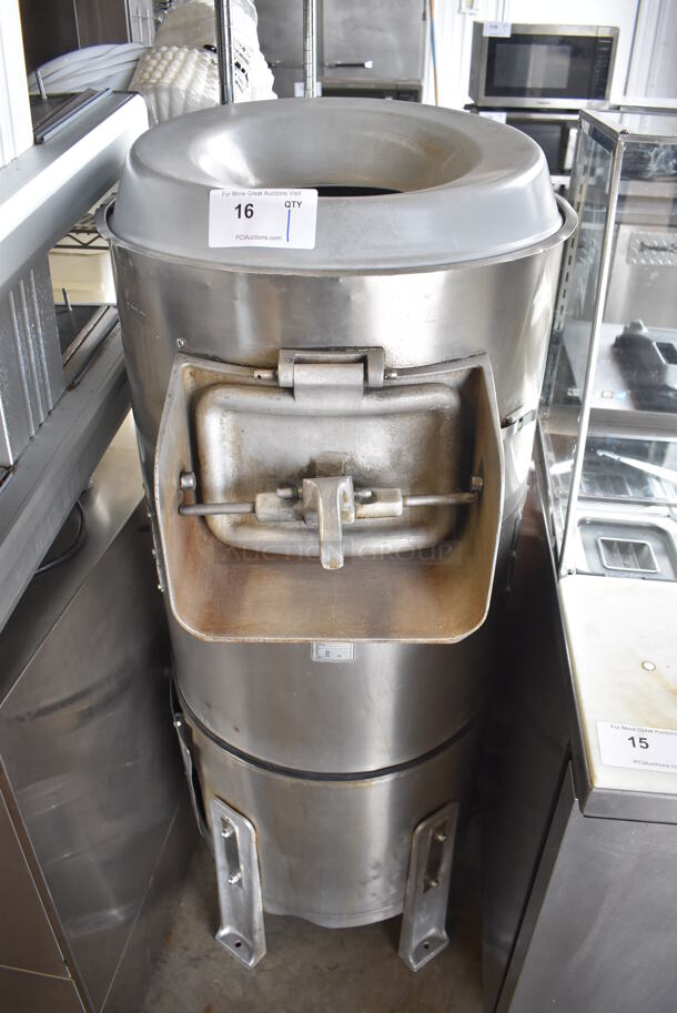Hobart 6460-T Metal Commercial Floor Style Potato Peeler on Stand. 200-30 Volts, 1 Phase. 21x28x55 - Image 1 of 8