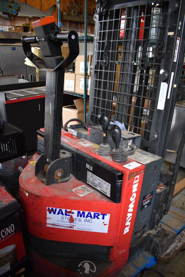 Raymond RSS40 Metal Commercial 6750 Pound Capacity Walkie Straddle Stacker Truck. 85x48x82 - Image 3 of 9