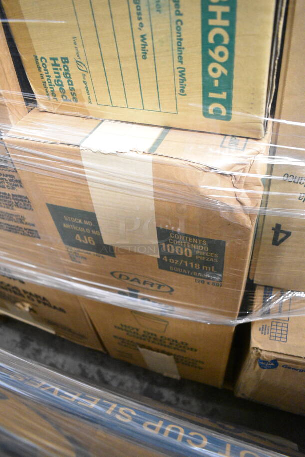 PALLET LOT of 26 BRAND NEW Boxes of Various Items Including Dart 32AJ20 32 oz. White Customizable Foam Travel Cup - 400/Case, Karat KE/BHC96-10 Hinged Containers, 4J6 Dart 4 oz. White Customizable Foam Food Container - 1000/Case, Dart Paper Food Containers, Plastic Cups, Dixie Ultra Bowls, Java Jacket Hot Cup Sleeves, Dart 20HDLC Clear High Dome Lid with No Hole - 1000/Case. 26 Times Your Bid! - Image 5 of 12