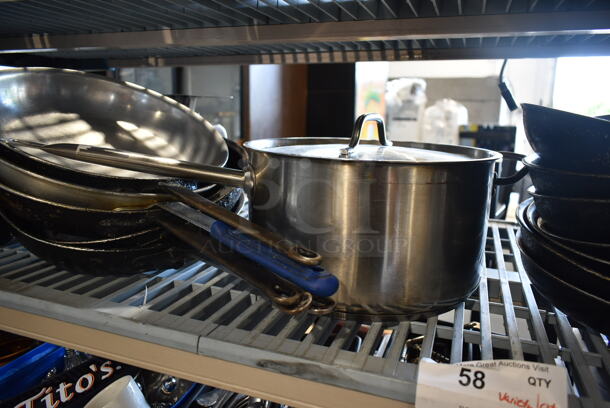 ALL ONE MONEY! Lot of Various Items Including Skillets and Sauce Pots - Image 4 of 5