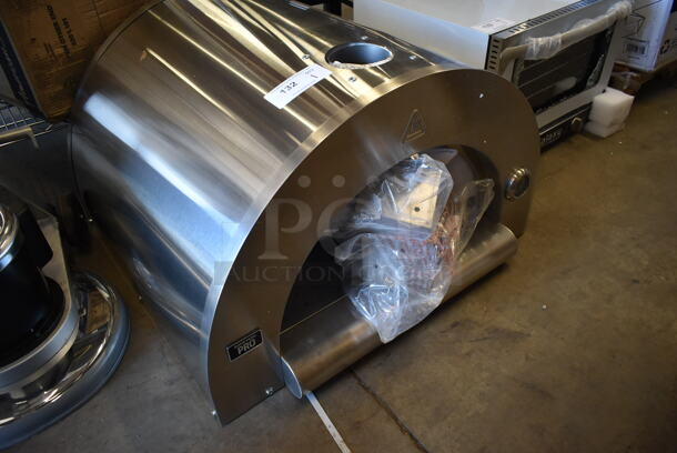 BRAND NEW SCRATCH AND DENT! Backyard Pro 554OPO40CW 31 3/4" Stainless Steel Wood-Fired Outdoor Countertop Pizza Oven.  - Image 2 of 6