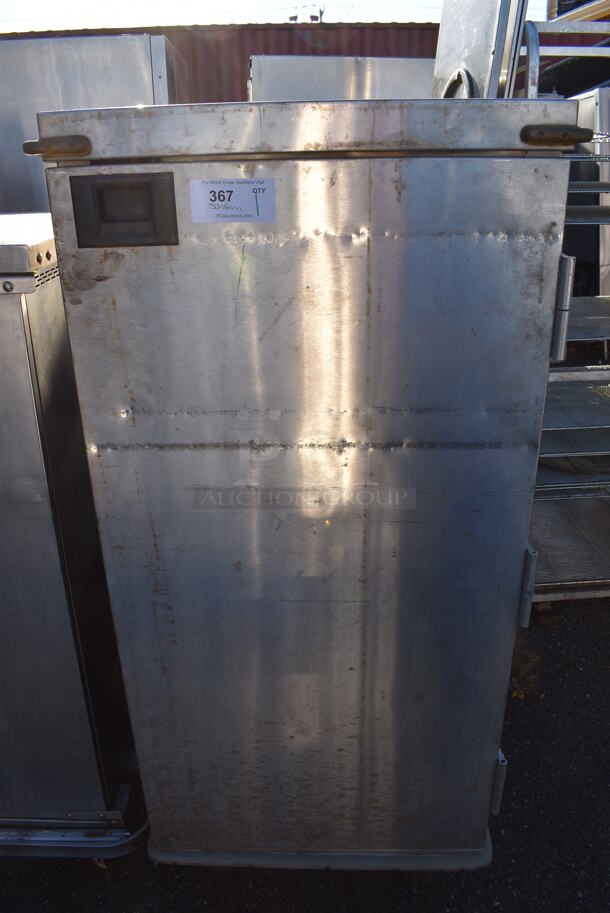 Stainless Steel Commercial Enclosed Pan Rack on Commercial Casters. 27x34x58