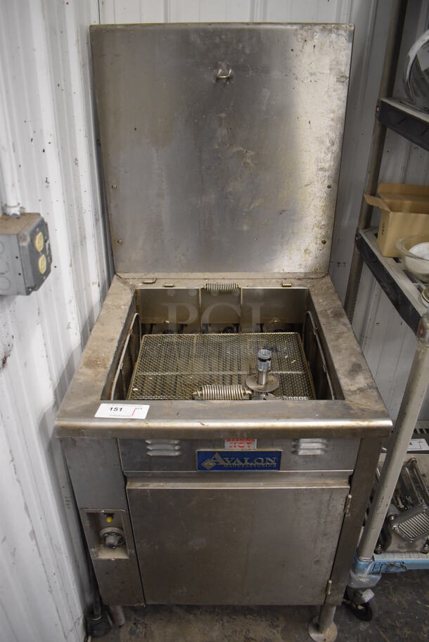 Avalon ADF20-E Stainless Steel Commercial Electric Powered Donut Fryer. 208 Volts, 3 Phase. 26x28x62