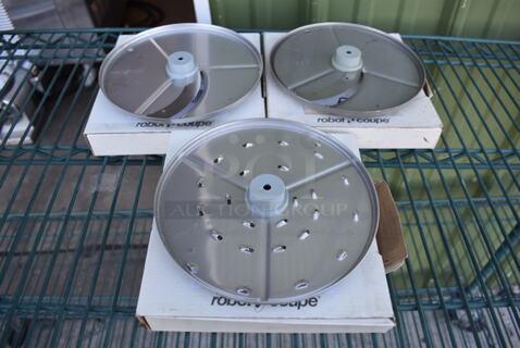 3 BRAND NEW Robot Coupe Metal Food Processor Blades; RG3, ES5, ES1. 6.75x6.75x1. 3 Times Your Bid!