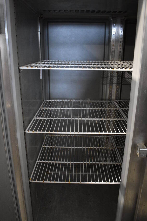 Victory RSA-2D-S7-PT Stainless Steel Commercial 2 Door Reach In Pass Through Cooler w/ Poly Coated Racks. 115 Volts, 1 Phase. 52x34x84. Tested and Powers On But Does Not Get Cold - Image 3 of 8