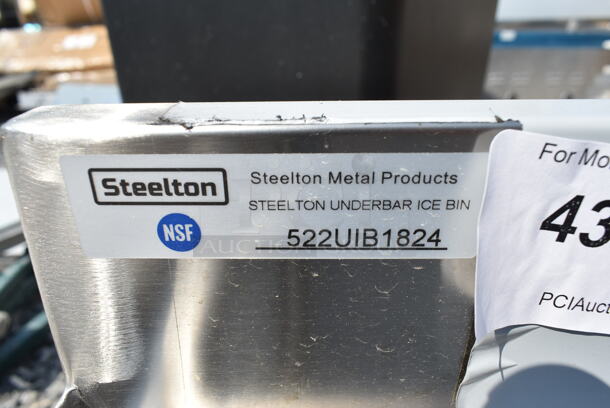 BRAND NEW SCRATCH AND DENT! Steelton 522UIB1824 18" x 24" Underbar Ice Bin with Bottle Holders - 77 lb. - Image 4 of 4