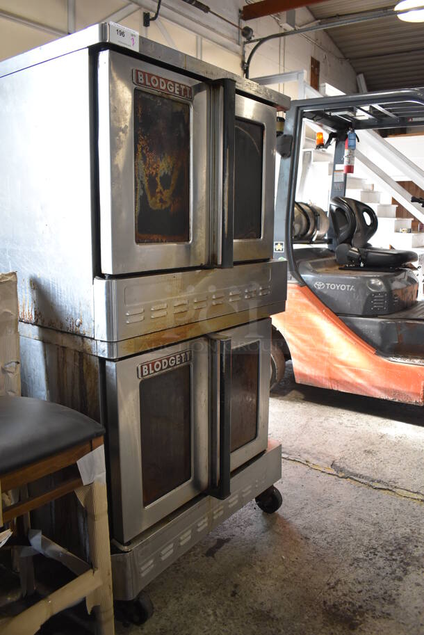 2 Blodgett Zephaire Stainless Steel Commercial Natural Gas Powered Full Size Convection Oven w/ View Through Doors, Metal Oven Racks and Thermostatic Controls on Commercial Casters. 38x38x70. 2 Times Your Bid! - Image 4 of 8
