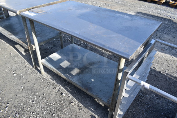 Stainless Steel Commercial Table w/ Can Opener Mount and Metal Under Shelf. 50x30x35 - Image 5 of 5