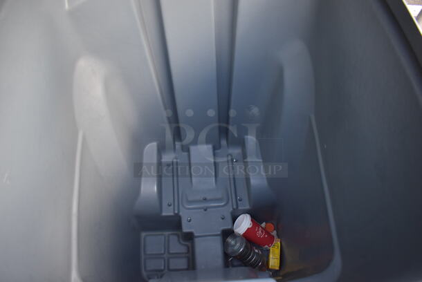 Rubbermaid Brute Gray and Black Poly Trash Can. - Image 3 of 3