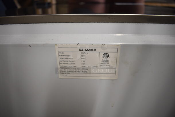 Sozt SDZ-45 Stainless Steel Commercial Undercounter Self Contained Ice Machine. 120 Volts, 1 Phase.  - Image 6 of 6