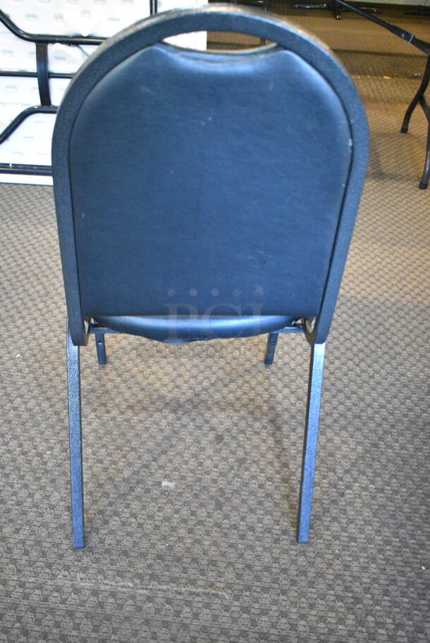 11 Black Metal Stackable Banquet Chair. 11 Times Your Bid! (booth room)  - Image 5 of 5