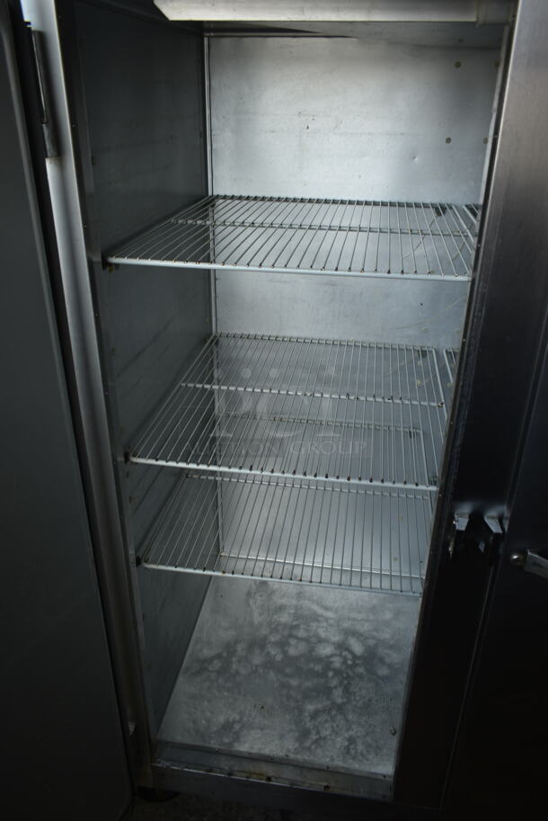 Traulsen G20010 ENERGY STAR Stainless Steel Commercial 2 Door Reach In Cooler w/ Poly Coated Racks on Commercial Casters. 115 Volts, 1 Phase. Tested and Powers On But Does Not Get Cold - Image 4 of 7