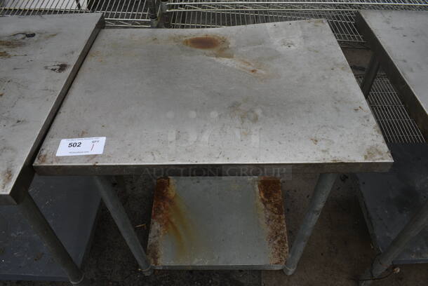 Stainless Steel Commercial Table w/ Under Shelf. 30x24x34