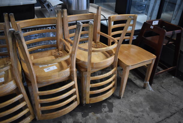 5 Wooden Dining Chairs. 16.5x17.5x31. 5 Times Your Bid! - Image 3 of 4