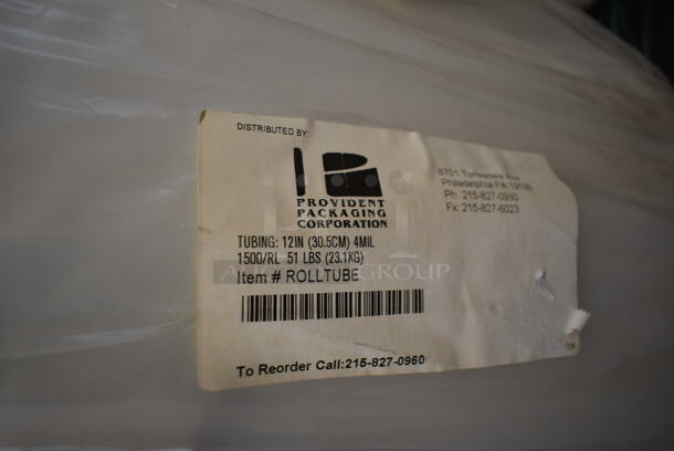 4 BRAND NEW Provident Packaging 4 Mil Poly Bag Tube Roll. 4 Times Your Bid! - Image 4 of 4