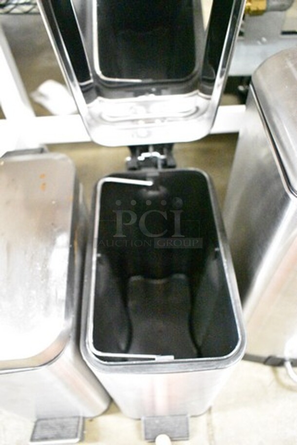 3 Metal Foot Pedal Trash Can. Includes 10.5x10x16, 6x12x12. 3 Times Your Bid!  - Image 7 of 8
