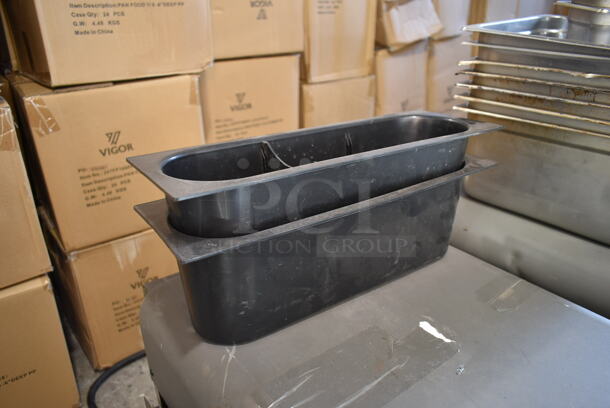 ALL ONE MONEY! Lot of 2 Black Inserts for Ice Bin / Sink. - Image 3 of 3