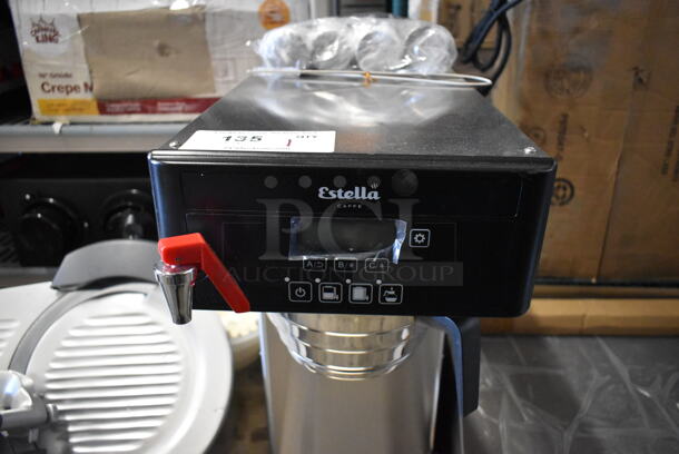 BRAND NEW SCRATCH AND DENT! Estella Caffe ECSB-1 Automatic Single Shuttle Coffee Maker with Digital Display. 120 Volts, 1 Phase.  - Image 3 of 6