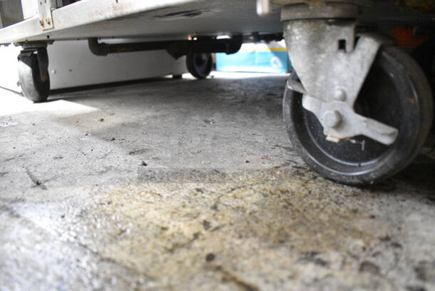 2014 Frymaster GPCRBSC Stainless Steel Commercial Floor Style Natural Gas Powered Deep Fat Fryer w/ Dumping Station on Commercial Casters. 80,000 BTU.  - Image 9 of 10