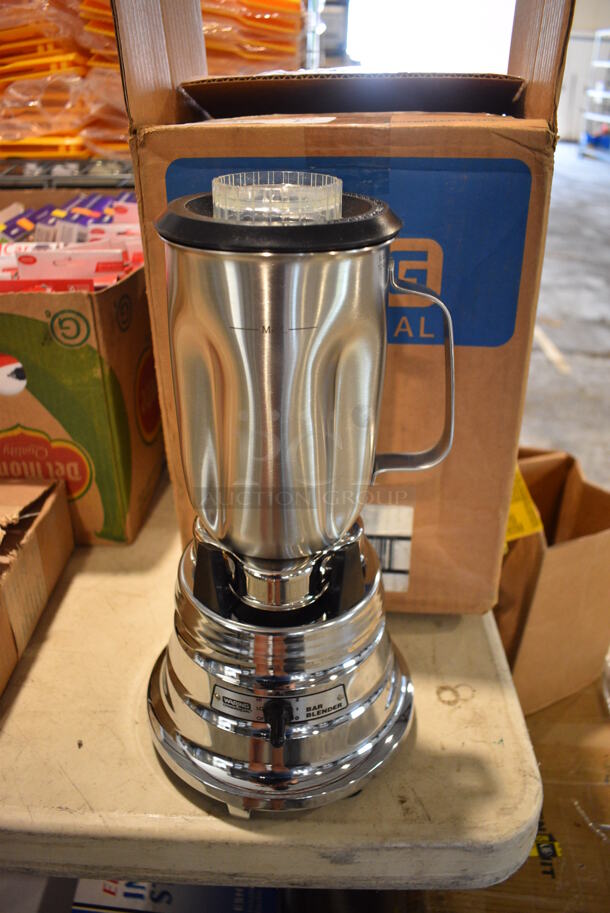 BRAND NEW! Waring Model 51BL20 Metal Commercial Blender Base w/ Pitcher. 120 Volts, 1 Phase. 7x7x14