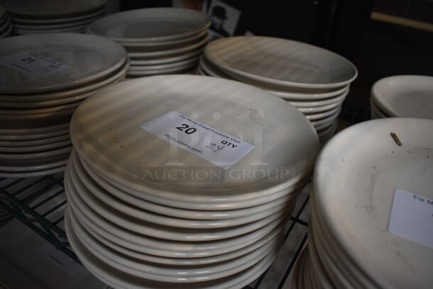 24 White Ceramic Plates. 9x9x1 24 Times Your Bid! - Image 2 of 3