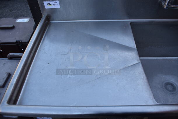 Stainless Steel Commercial Single Bay Sink w/ Left Side Drain Board, Faucet and Handles. 51x29x44. Bay 24x24x14 - Image 7 of 7