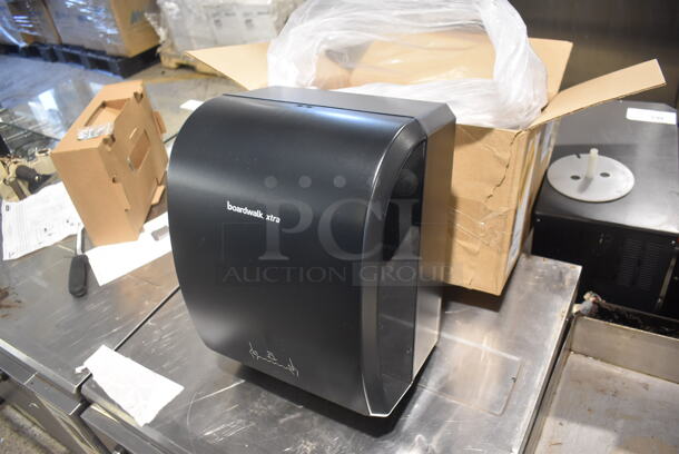 BRAND NEW IN BOX! Boardwalk Black Poly Wall Mount Paper Towel Dispenser. - Image 3 of 7