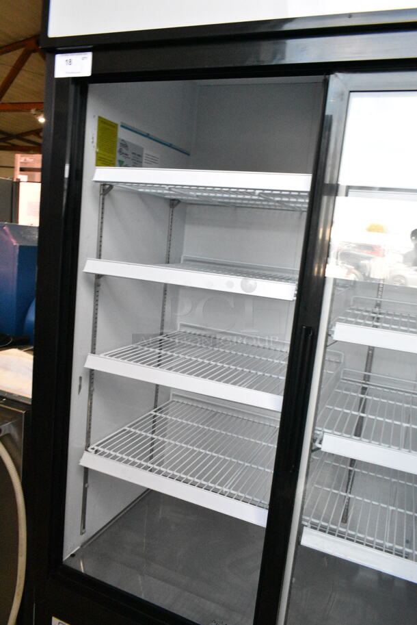 Yukon YGSM-72 Metal Commercial 3 Door Reach In Cooler Merchandiser w/ Poly Coated Racks. 115 Volts, 1 Phase. Tested and Working! - Image 7 of 8