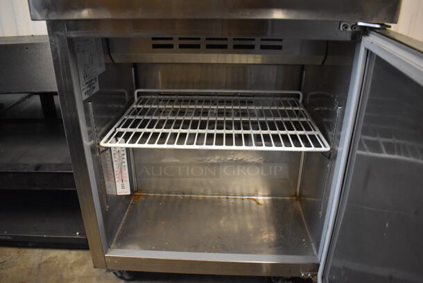 Kelvinator KCST27.8 Stainless Steel Commercial Sandwich Salad Prep Table Bain Marie Mega Top on Commercial Casters. 115 Volts, 1 Phase. 28x31x42.5. Tested and Working! - Image 5 of 6