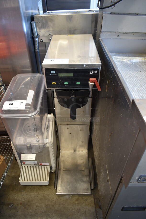 Curtis CB Stainless Steel Commercial Countertop Iced Tea Machine w/ Hot Water Dispenser and Poly Brew Basket. 120 Volts, 1 Phase. - Image 1 of 6