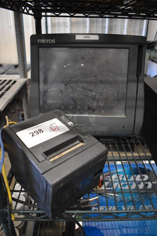 ALL ONE MONEY! Lot of Micros 15" POS Monitor and Receipt Printer