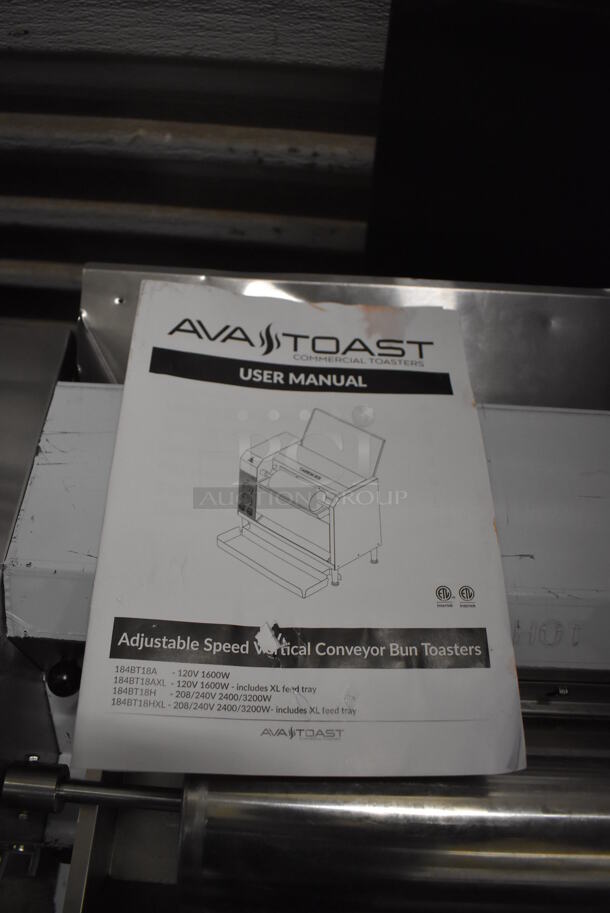 BRAND NEW SCRATCH AND DENT! AvaToast BT18H Stainless Steel Commercial Countertop Vertical Contact Conveyor Bun Toaster. 208/240 Volts, 1 Phase. 25x17x21. Tested and Working! - Image 6 of 6
