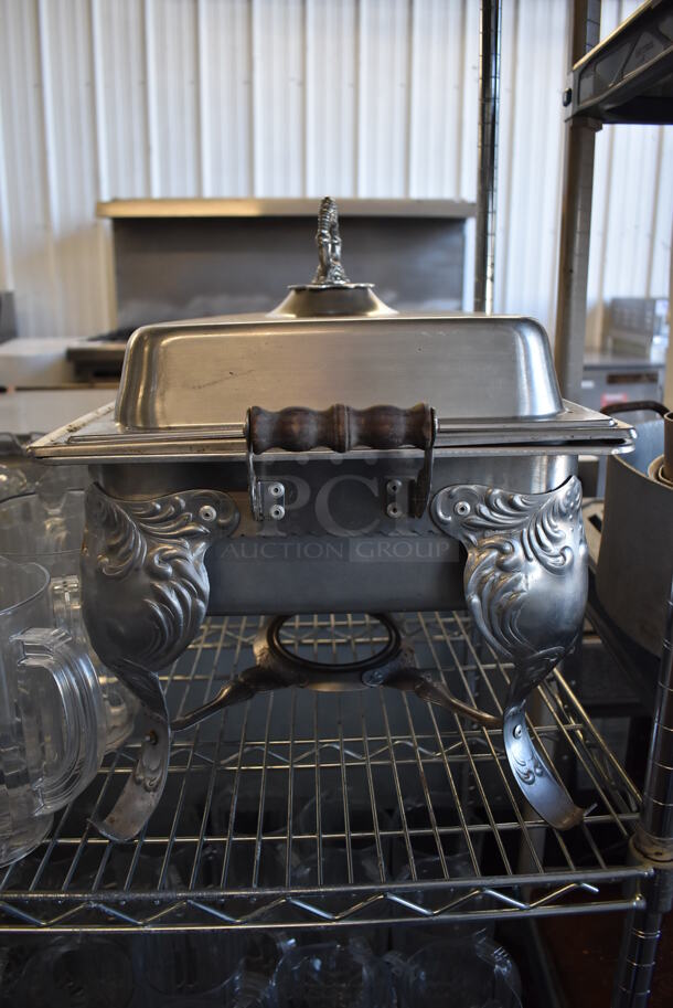 ALL ONE MONEY! Tier Lot of Various Items Including Metal Chafing Dish and Poly Pitchers - Image 4 of 7
