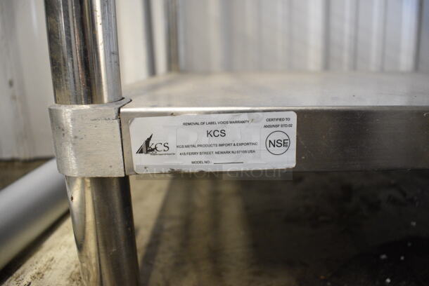 Stainless Steel Commercial Table w/ Sink Basin, Back Splash and Under Shelf. 48x24x40. Bay 16x18x12 - Image 6 of 6