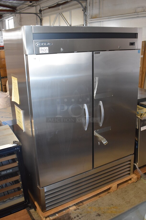 LIKE NEW! Kool-it KB54R ENERGY STAR Stainless Steel Commercial 2 Door Reach In Cooler w/ Poly Coated Racks. 115 Volts, 1 Phase. Unit Has Only Been Used a Few Times! Tested and Working! - Image 2 of 7