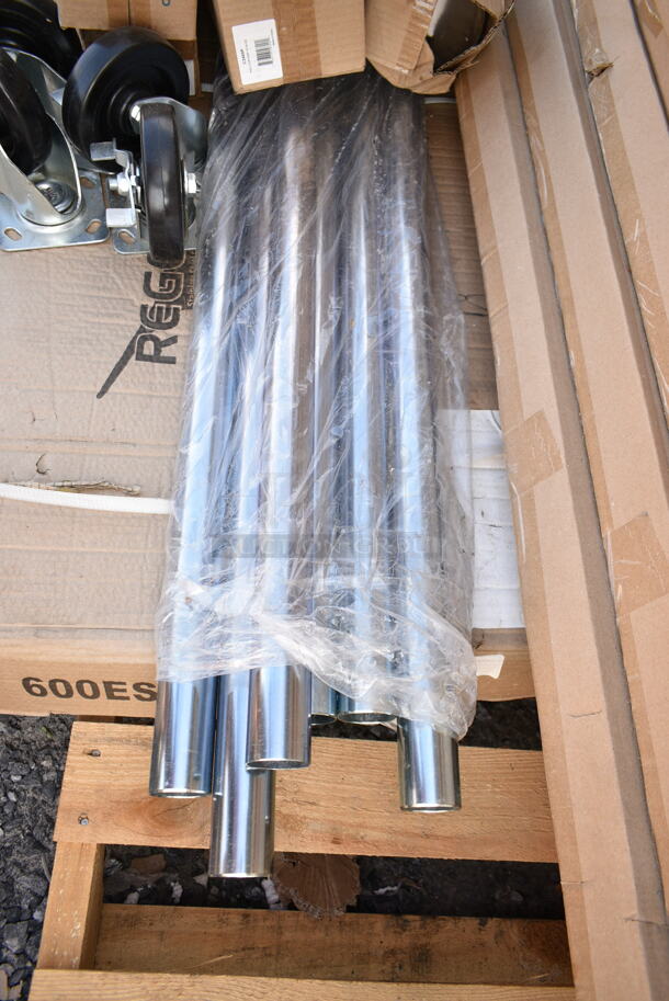 BRAND NEW SCRATCH AND DENT! All One Money! Lot of Various Items Including 2 San Jamar C3400 Cup Dispensers, 2 San Jamar C3200 Cup Dispenser, 4 Commercial Casters. 6 Poles.  - Image 3 of 7