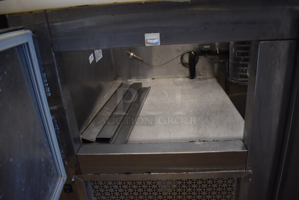 2014 Leader LM48 S/C Stainless Steel Commercial Prep Table w/ Glass Top Cabinet on Commercial Casters. 115 Volts, 1 Phase. 48x32x55. Cannot Test Due To Missing Power Cord - Image 8 of 9