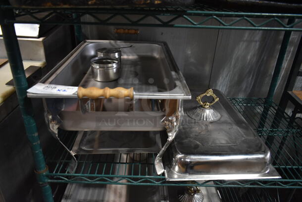 2 Metal Chafing Dish w/ Drop In and Lid. 2 Times Your Bid! - Image 2 of 5