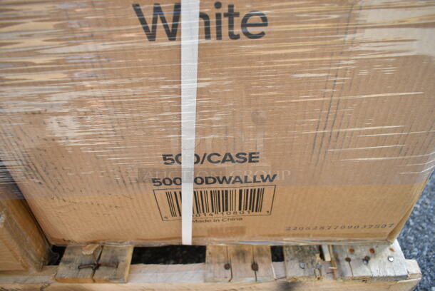PALLET LOT of 12 BRAND NEW Boxes Including 6 Box 50020DWALLW Choice 20 oz. White Smooth Double Wall Paper Hot Cup - 500/Case, 4 Box 500L1020W Choice White Hot Paper Cup Travel Lid for 10-24 oz. Standard Cups and 8 oz. Squat Cups - 1000/Case. 12 Times Your Bid!  - Image 10 of 10